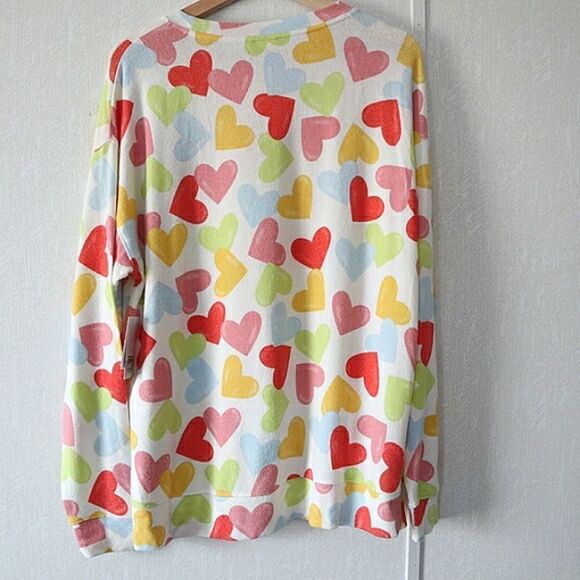 Nwt Nordstorm BP Comfy ivory happy hearts - Picture 8 of 8